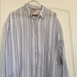 Woven button down
